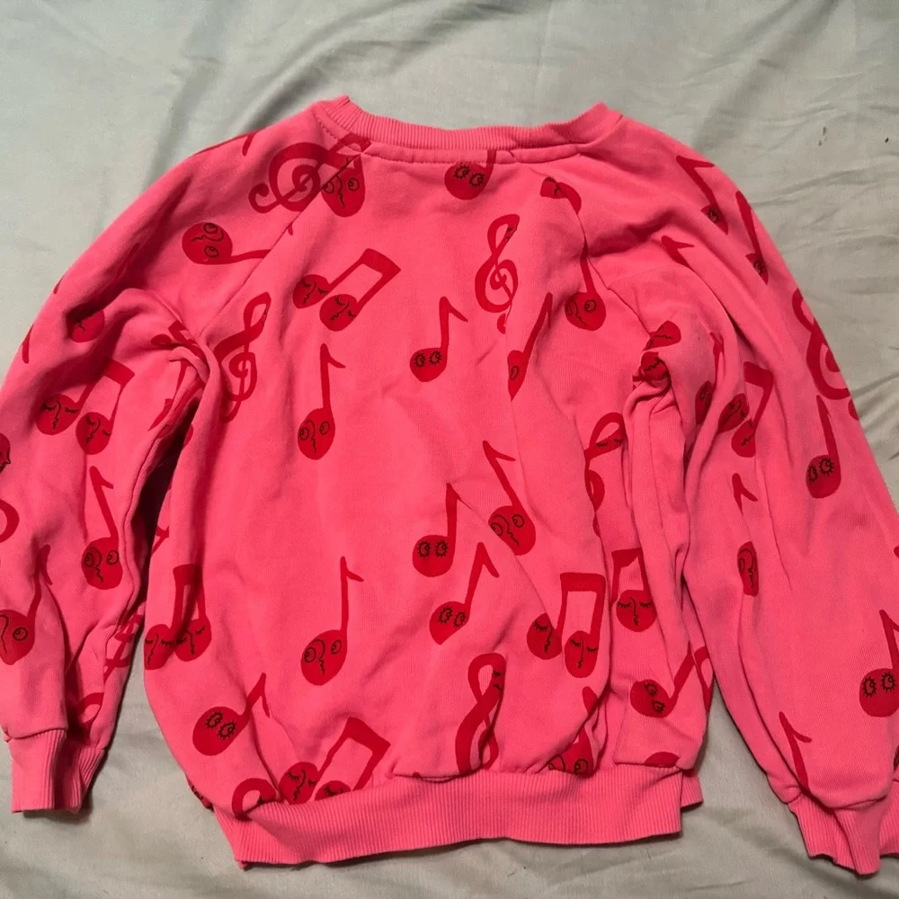 Mini Rodini Pink Sweatshirt with Red Accents - Picture 3 of 3